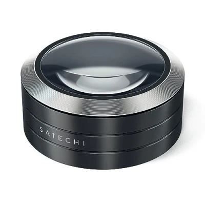 Imagen de SATECHI ReadMate Lupa LED de Escritorio con Amplificación hasta 5X Funda Transporte Incluida (Negro)