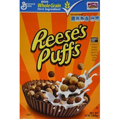 Imagen de Reeses Peanut Butter Puffs Cereal, 13 Ounce Boxes (Pack of 2)