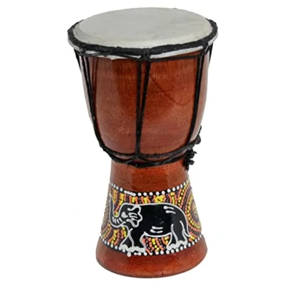 Imagen de Djembe Drum Bongo Hand Bush Percusión Niños Comercio Justo 30cm