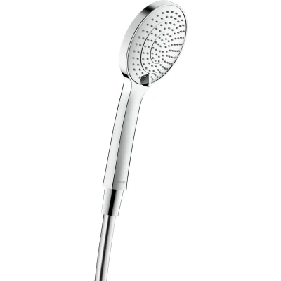 Imagen de Duravit Universal ducha de mano, cabezal con 3 tipos chorro (Rain, Intense Rain, Soft Rain), manual redondo (Ø 110 mm), función MinusFlow ahorro agua, cromo