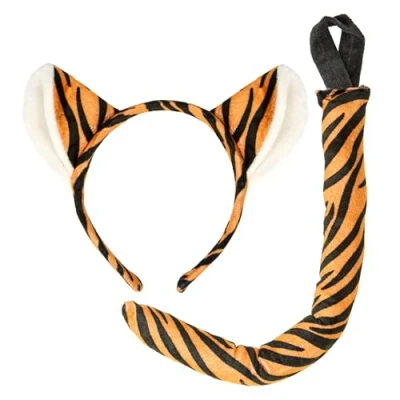 Imagen de Widmann 09731 Tiger Juego de orejas y cola para mujer, color marrón negro, talla única , color/modelo surtido