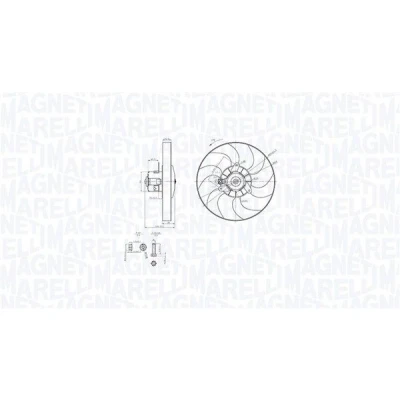 Imagen de MAGNETI MARELLI 069422868010 Ventilador de Radiador 305 12 108 PEUGEOT: 306 Berlina, Partner I Furgón, Combispace, CITROËN: Xsara Hatchback