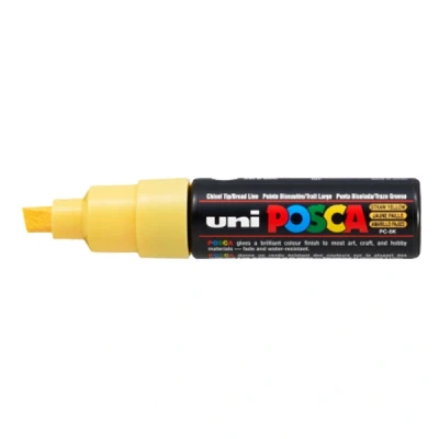 Imagen de Uni Ball 182606 Marcador POSCA con punta de cuña ancha, amarillo paja