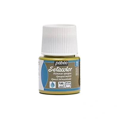 Imagen de Pébéo Setacolor Pintura para Tela (Opaca tornasolada, 45 ml) Color latón (Bronce Tornasolado)