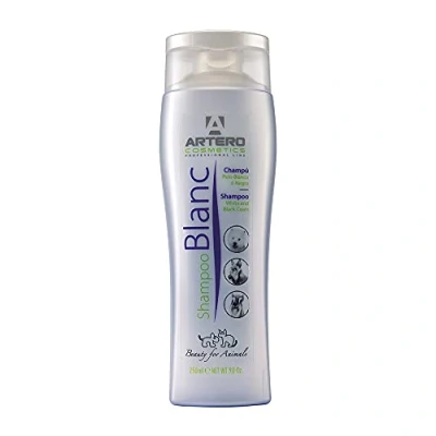 Imagen de Artero Blanc. Champú Blanqueante para Perros de Pelo Blanco. Consigue el Blanco Nuclear. Brillo, suavidad y Limpieza Raiz a Puntas. Apto Negros, Grises Azules intensificando Color