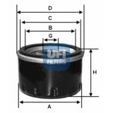 Imagen de UFI 23.477.00 Filtro de aceite 3/4 16 UNF con válvula bloqueo retorno enroscable TOYOTA: Hiace 4 Bus, Land Cruiser Prado 120
