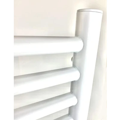 Imagen de Manissa Toallero eléctrico de acero inoxidable con calefacción, 400 x 720 mm, color blanco