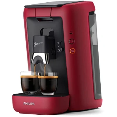 Imagen de Versuni Philips Domestic Appliances CSA260/91 Senseo Maestro Máquina de café con depósito agua 1,2 litros, selección intensidad y función memoria, producto verde, color: rojo