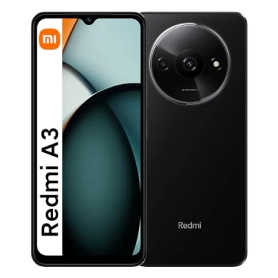 Imagen de Xiaomi Redmi A3 Smartphone sin contrato, 128 GB ROM 4 RAM, 5000 mAh, 90 Hz, pantalla AMOLED, métodos de desbloqueo facial y huellas dactilares, procesador Octa core negro