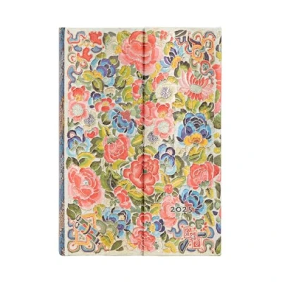 Imagen de Pear Garden (Peking Opera Embroidery) Mini 12 month Day at a time Hardback Dayplanner 2025 (Wrap Closure): jeden dzień na stronie, zamykany magnes, papier 80 gsm