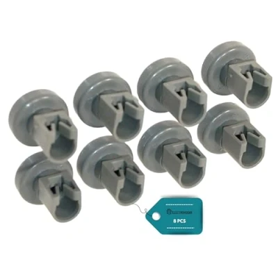 Imagen de ELECTROHOGAR Ruedecillas Lavavajillas Juego 8 Ruedas para Cesto Superior Repuesto Compatible con Zanussi, AEG, Electrolux…