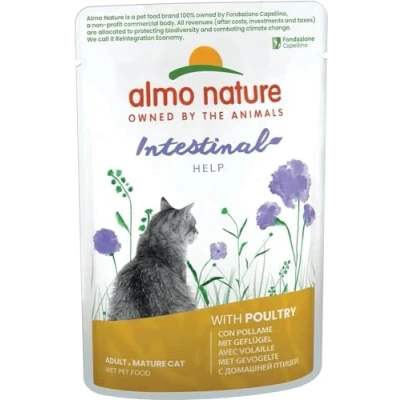 Imagen de Almo Nature Functional Intestinal Help Comida Húmeda con Aves de Corral para Gatos (30 x 70 Gramos)