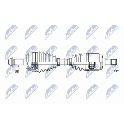Imagen de NTY NPW HD 071 Árbol de transmisión Eje delantero, izquierda 666, 58 HONDA: CR V 3
