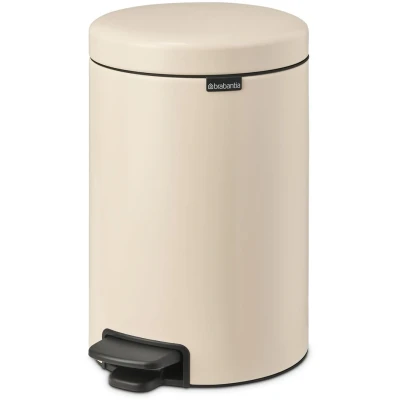 Imagen de Brabantia NewIcon Cubo de Pedal 12L Papelera Mediana para Cocina o Dormitorio Tapa Cierre Suave Funcionamiento con Ligero Interior Extraíble Soft Beige 25 x 34 41 cm