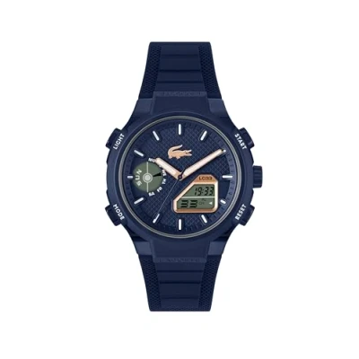 Imagen de Lacoste Reloj de Cuarzo Multifuncional Analógico Digital para Hombre Colección LC33 con Correa Silicona Azul Marina 2011434