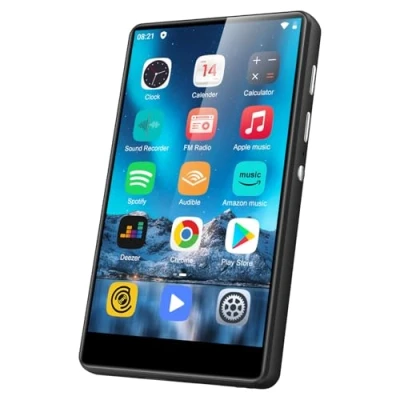 Imagen de 80GB Reproductor MP3 Spotify, SWOFY 4,0 Pulgadas HiFi &amp; MP4 con Bluetooth y WiFi, Música Android Amazon Music, Deezer, Audible, Radio FM, Play Store