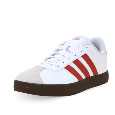 Imagen de adidas VL Court 3.0 Shoes Kids, Zapatilla de Deporte Unisex niños, FTWR White Better Scarlet Grey One, 30 EU