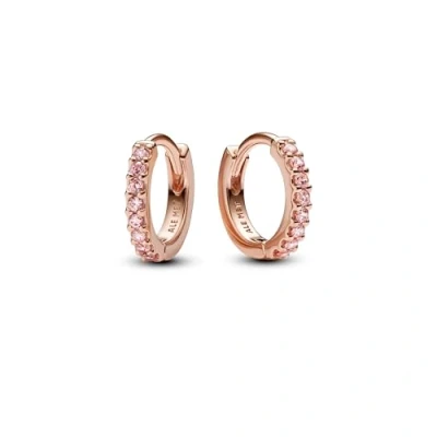 Imagen de Pandora Timeless 283015C01 Pendientes de Plata ley con aleación metal chapada en oro rosa y circonita, color Rosa, ley, Circonia cúbica