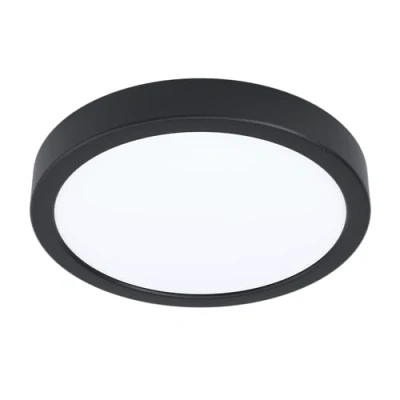 Imagen de EGLO Argolis 2 lámpara de techo led para exteriores, exterior pared y techo, metal negro plástico blanco, blanco cálido, IP44, diámetro 28,5 cm