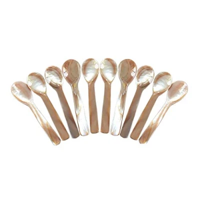 Imagen de DUEBEL 10 Cucharas para Caviar (Rosa, 9cm)