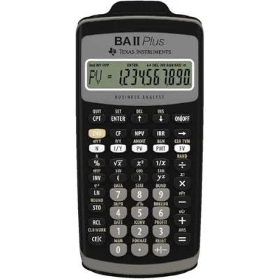 Imagen de Texas Instruments BAII Plus Calculadora financiera, Negro