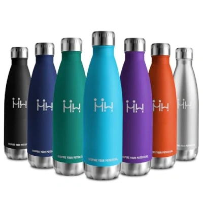 Imagen de Botella Termica 750ml, de Agua Reutilizable con Doble Aislamiento, A Prueba Fugas, Cantimplora Acero Inoxidable sin BPA, Termo para Niños, Escuela, Oficina, Gimnasio y Deporte​