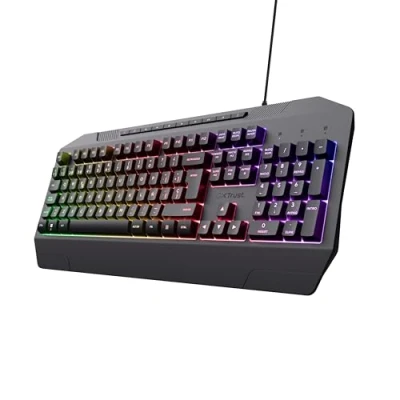 Imagen de Teclado gaming Trust GXT 836 Evocx, Teclas silenciosas, Anti ghosting, Ilumiación RGB, USB A, Negro