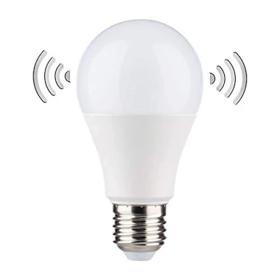 Imagen de Müller Licht Bombilla LED (forma de pera, A60, 5,8 W = 40 W, E27, 4000 K, luz blanca fría, sensor movimiento, W)
