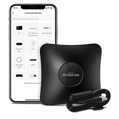 Imagen de Broadlink RM4 Pro S y Juego de Cables Sensor, concentrador Control Remoto IR Universal RF con Cable USB Monitor Humedad Temperatura USB, Funciona Alexa, Google Home, IFTTT