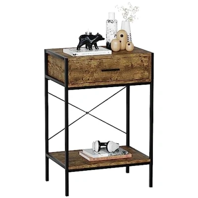 Imagen de Vida Designs Brooklyn Mesas de Consola, Madera Oscura, 1 Drawer