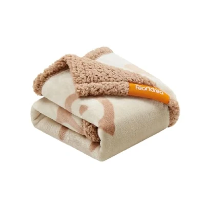 Imagen de Feandrea Manta Impermeable para Perros, Vellón y Franela, Perros Minialtura, Gatos, 73 x 63 cm, S, Reversible, Protección Sofá, Cama, Lavable a Máquina, Beige PPB029K01