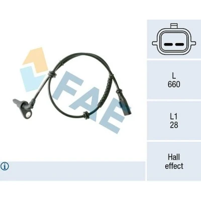 Imagen de FAE 78411 Sensor de ABS Hall 2 660 RENAULT: CLIO 3, Modus / Grand
