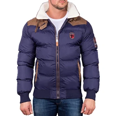 Imagen de Geographical Norway Hombre Parka Abramovitch Chaqueta de Invierno Acolchada Marina L