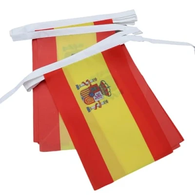 Imagen de AZ FLAG Guirnalda 6 Metros 20 Banderas de ESPAÑA 21x15cm Bandera ESPAÑOLA 15 x 21 cm BANDERINES
