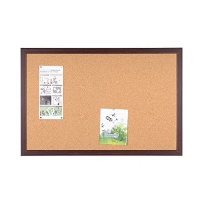 Imagen de Bi Office Earth Prime Tablero de Corcho Marco MDF Cereza, 90 x 60 cm