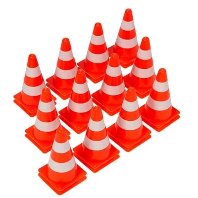 Imagen de Bramble 24 Conos de Entrenamiento Futbol Niños Tráfico y Señalización Versátiles Naranja Blanco 23 cm
