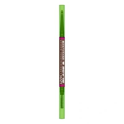 Imagen de NYX Professional Makeup Lápiz de Cejas Doble Punta, Definidas y Rellenas, Fórmula Vegana Larga Duración, No Transfiere, Blade &amp; Shade, Tono: 08 Chocolate