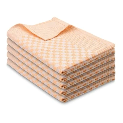 Imagen de ZOLLNER 5er Set de Paños Cocina 100% Algodón, 46x70 cm, Naranja.