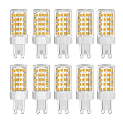 Imagen de Bombillas LED G9 de 10W Equivalentes a Halógenos 150W, 86 Piezas LED, 1000 LM, Ángulo haz 360, Ultra Brillante, AC 220 240V, No Regulable, 3000K Blanco Cálido,10 Unidades