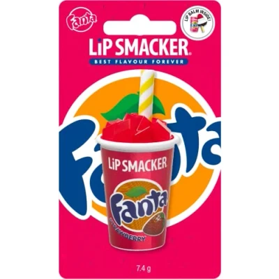 Imagen de Lip Smacker Colección Vasos Coca Cola Bálsamo Labial Hidratante Infantil Sabor Fanta de Fresa Labios Ideal como Regalo Envase Individual