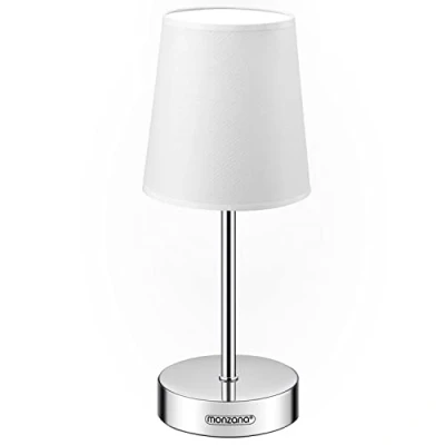 Imagen de Monzana Lámpara de Mesa Escritorio Oficina Dormitorio Lámparas Mesita Noche Altura 32cm E14 Blanco