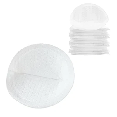 Imagen de 50 discos de lactancia desechables, ultrafinos, muy absorbentes, secado seguro, a prueba fugas, ultrasuaves, transpirables, envueltos individualmente (blanco, 5,1 pulgadas)