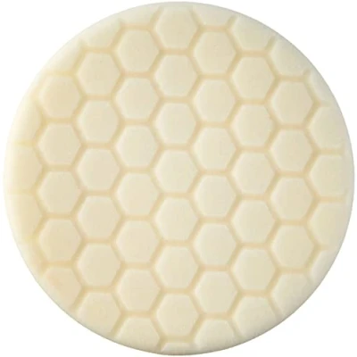 Imagen de Chemical Guys BUFX_104_HEX6 Hex Logic Light Medium Almohadilla de Pulido Blanca (Almohadilla 6.5 Pulgadas Hecha para Placas Respaldo 6 Pulgadas), Gris
