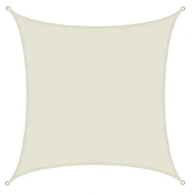 Imagen de AMANKA UPF50+ Toldo UV 4x4 m Cuadrado Poliéster Hidrófugo Vela de Protección Solar Beige