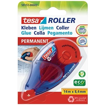 Imagen de Tesa Cinta adhesiva permanente, rodillo recargable, 8.4 mm x 14 m