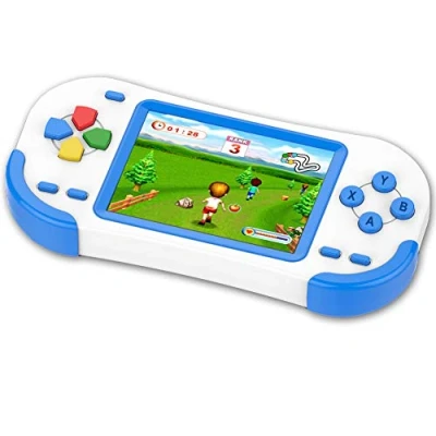 Imagen de ZHISHAN Consola de Juegos Portátil para Niños con Construido en 220 Classic Video Sistema 3.0&quot; LCD Cumpleaños (Azul