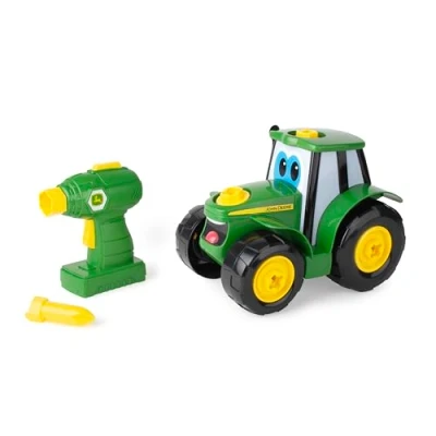 Imagen de BUILD A BUDDY John Deere de Bizak, Construye el Tractor Johnny, Juguete, Desmontable para Niños, Incluye Taladro Eléctrico con 2 Brocas, Bizak