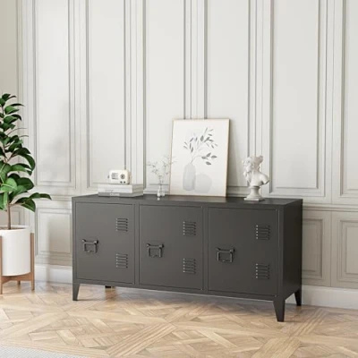 Imagen de Mesa de tele kotka con 3 puertas acero