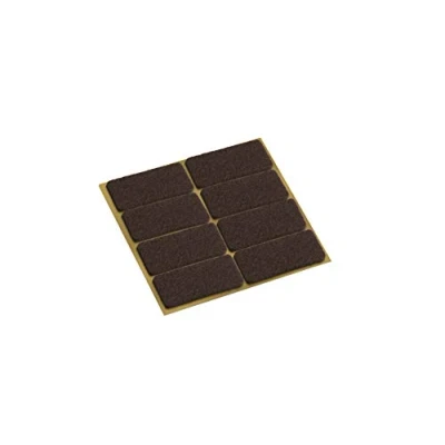 Imagen de Metafranc 645126 Protectores de fieltro para muebles y sillas (autoadhesivos, 22 x 36 mm, 8 unidades), color marrón