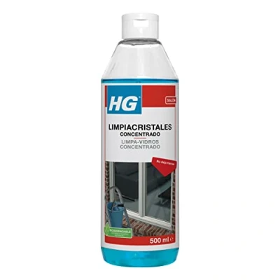 Imagen de HG Limpiacristales Concentrado, Fórmula Súper Concentrada Profesional para un Brillo Perfecto Sin Marcas, Utilizado por Limpiadores Profesionales de Ventanas 500ml (297050130)